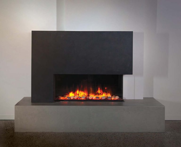 The 1000E is the middle-sized Polaris fire that like the others can be installed in many ways; one sided, two sided or three sided.